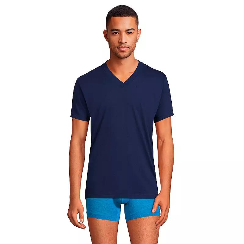 Men's Lands' End Premium Cotton V-Neck Tee - 3 Pack,  Product Image
