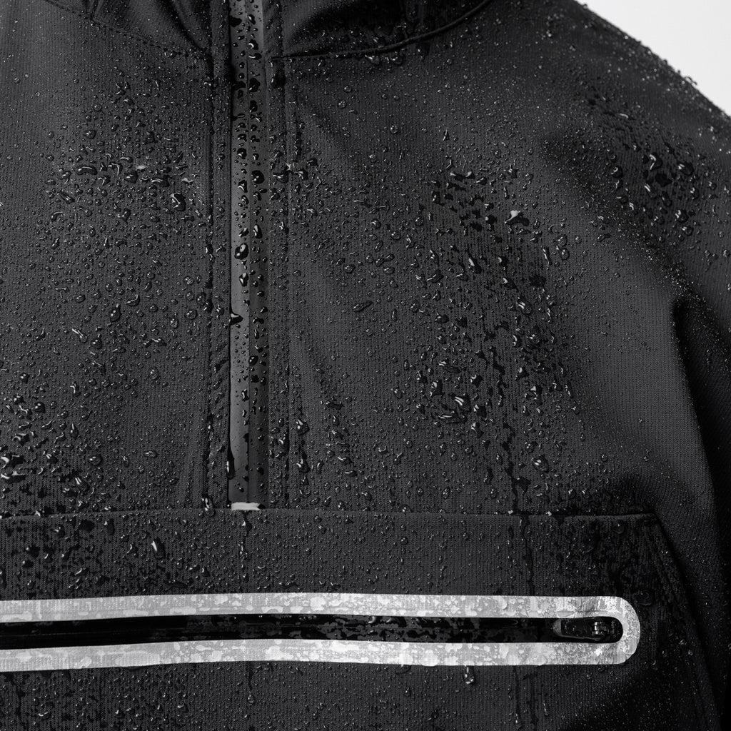 0874. Tech-Terry™ Zip Pocket Hoodie - Black/Black "Brush Wings/ASRV" Product Image