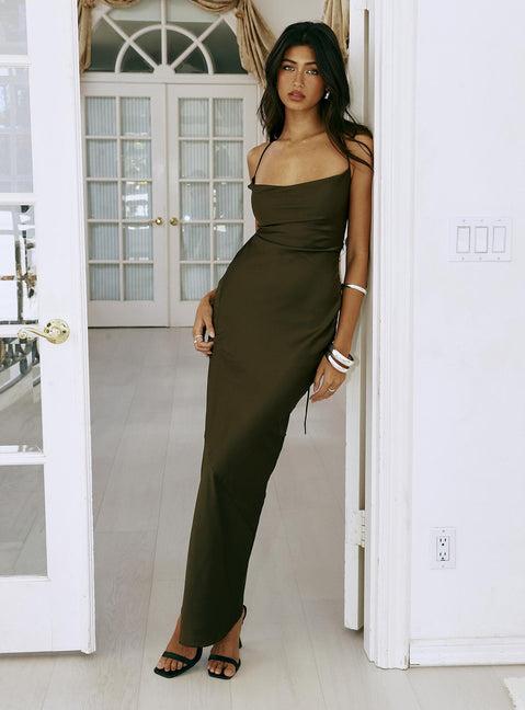 Analea Maxi Dress Olive Product Image