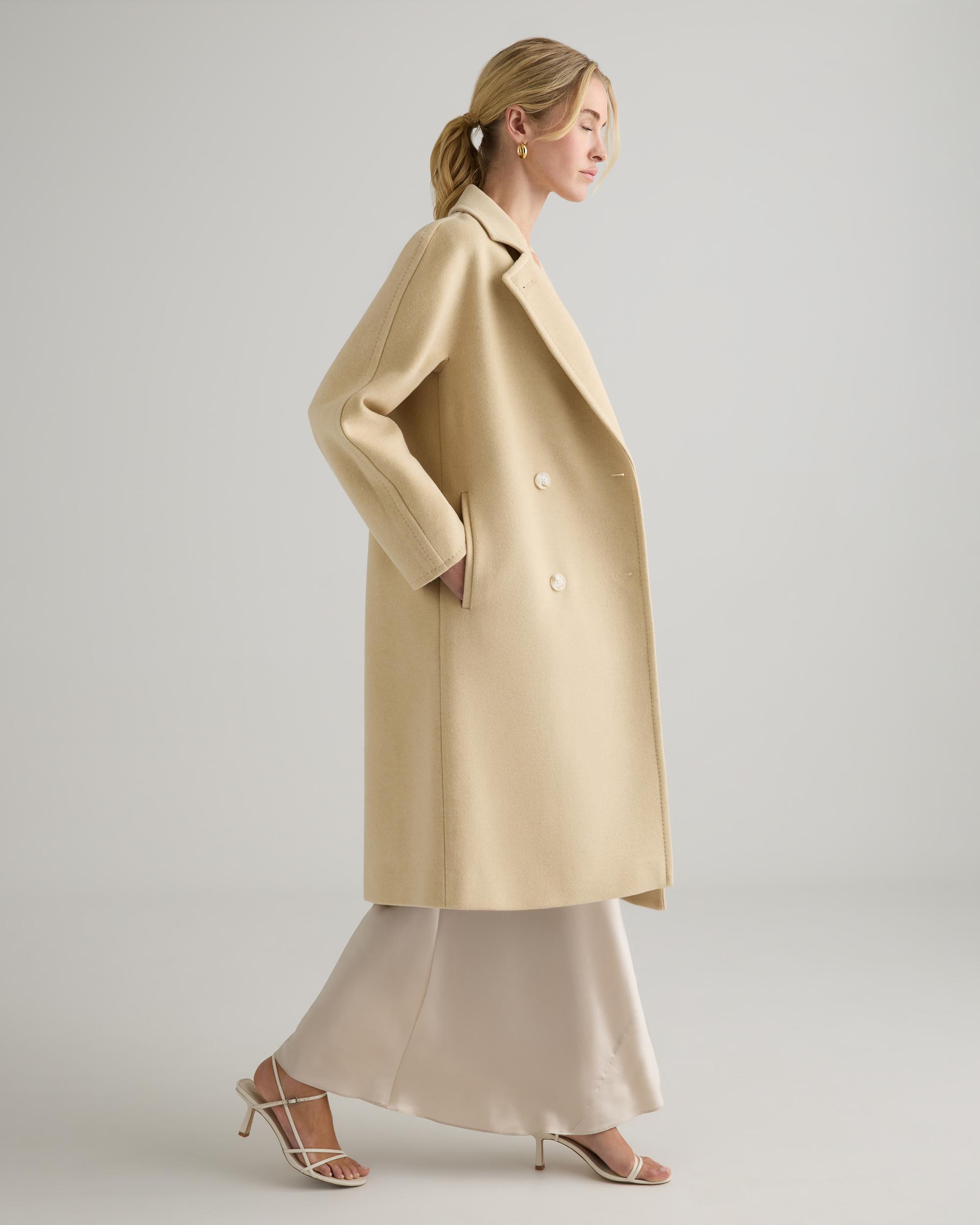 Quince | Women's Italian Wool Double-Breasted Slouch Coat Size XS Product Image