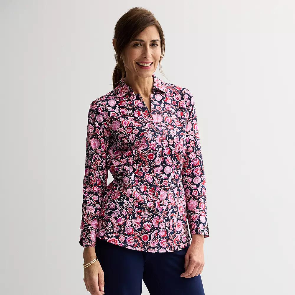 Women's Croft & Barrow® Tailored Button-Down Shirt,  Product Image