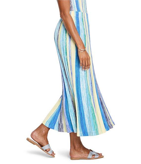 NIC + ZOE Coast Crush Stripe Knit Fit-And-Flare Coordinating Skirt Product Image