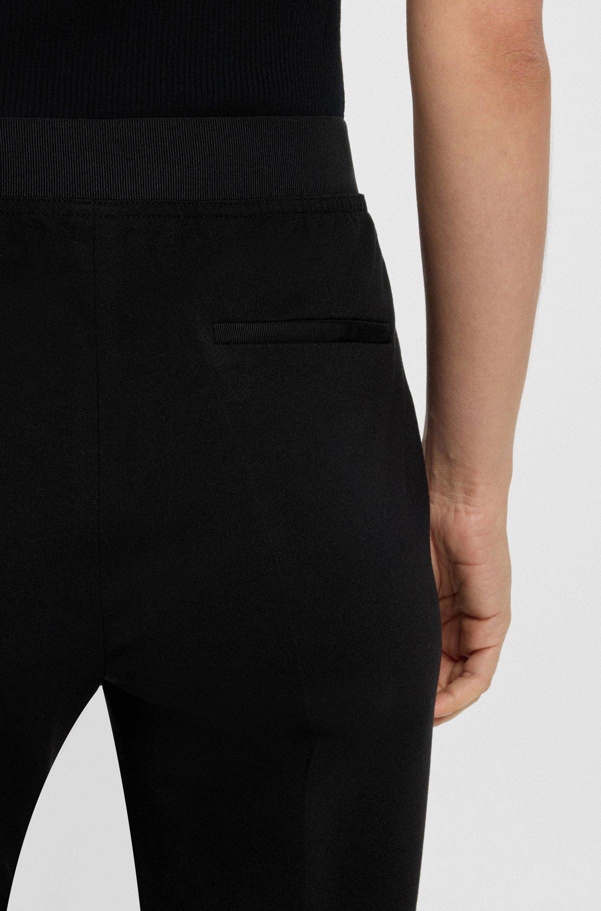 BOSS - Slim-fit pants in micro-structured stretch fabric - Black Product Image