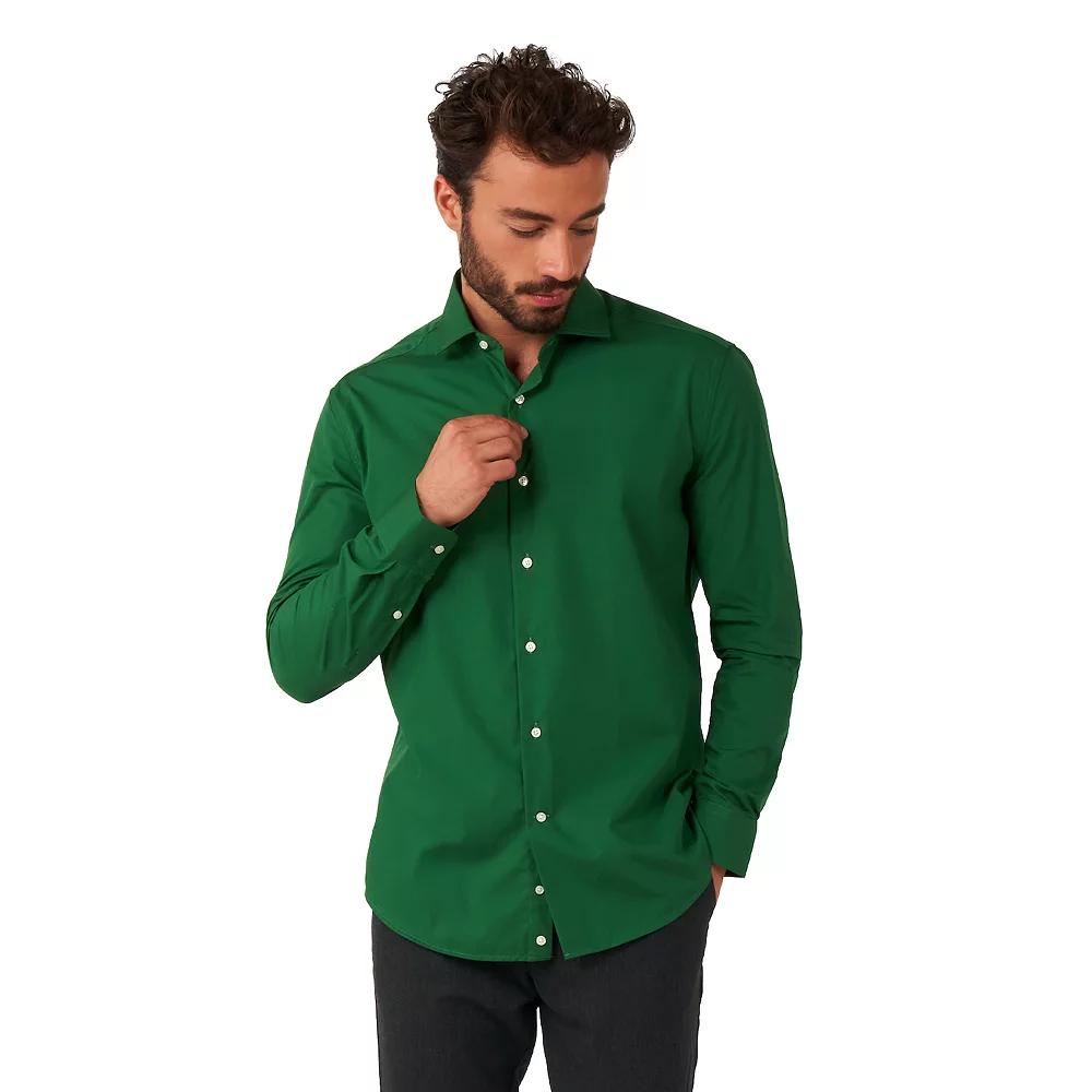 Men's OppoSuits Modern-Fit Dress Shirt, Size: Small, Glorious Green Product Image