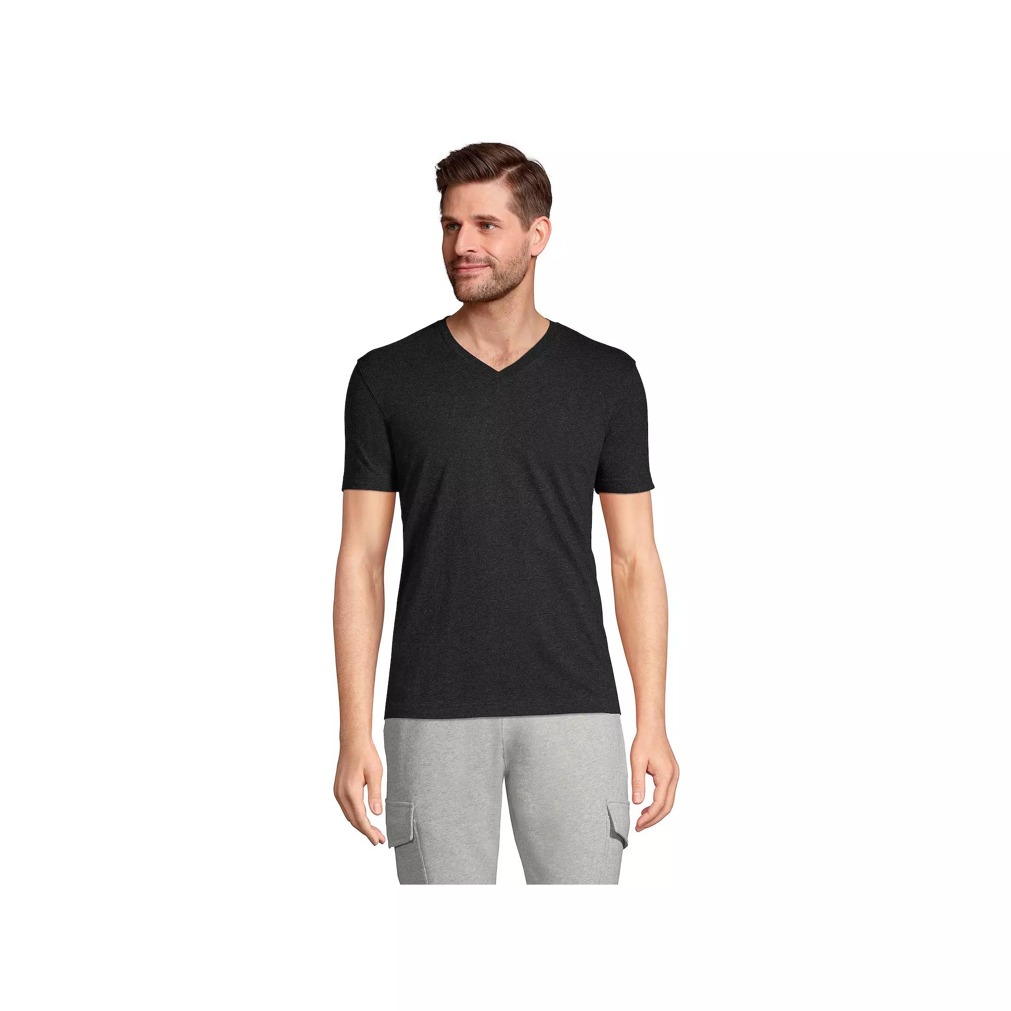 Big & Tall Lands' End Super-T V-neck Tee, Men's,  Product Image