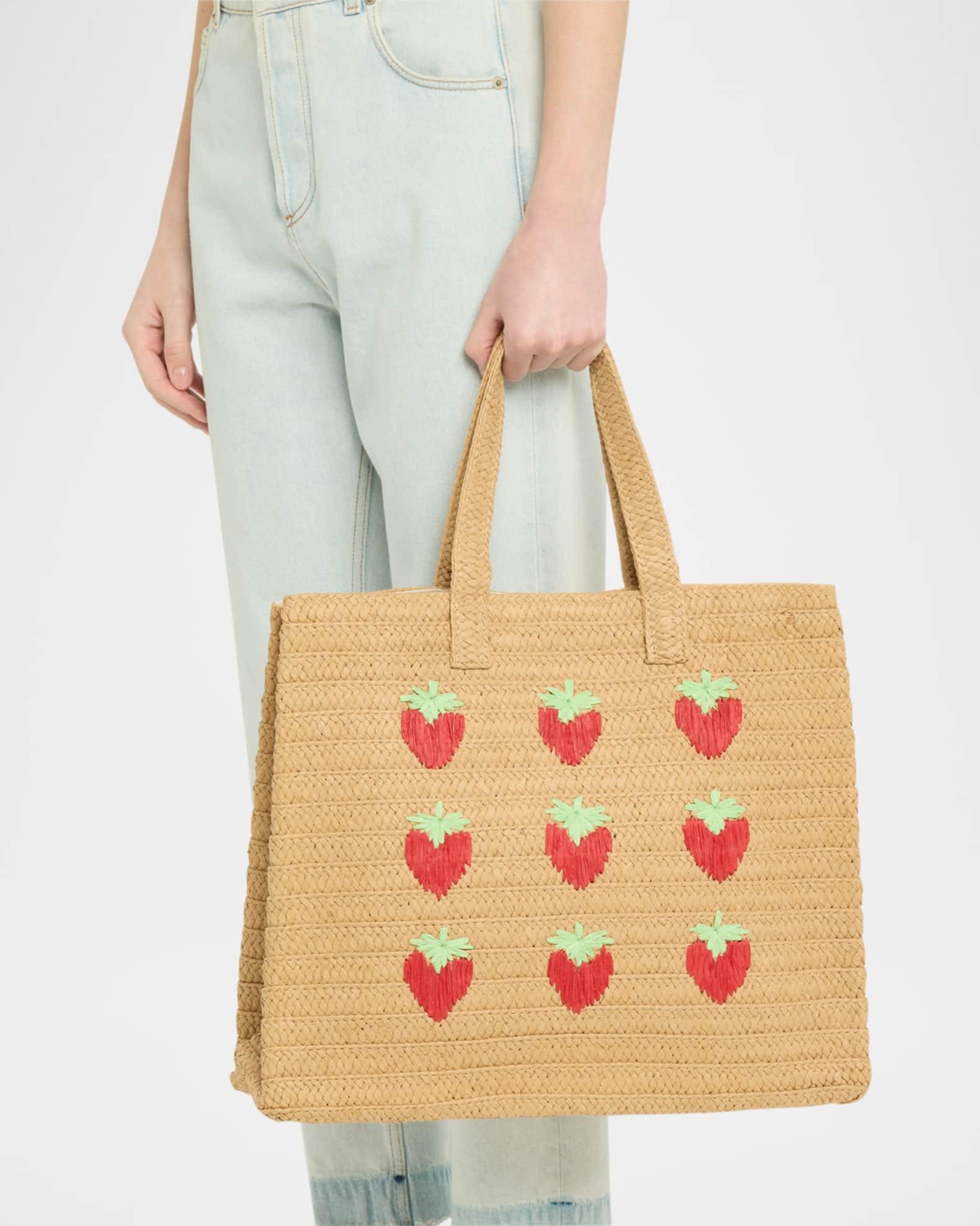 Strawberry Straw Tote Bag Product Image