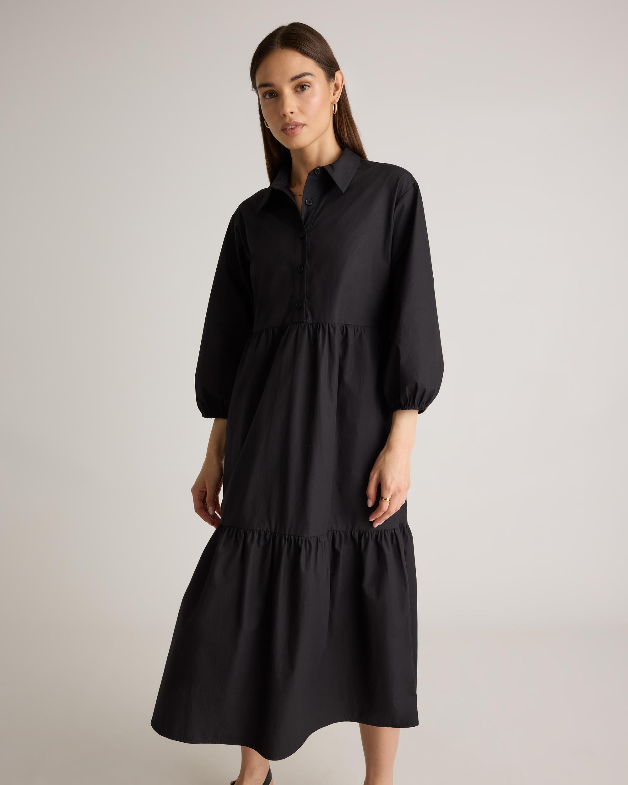Quince | Women's Poplin Midi Tunic Dress Organic Cotton Product Image