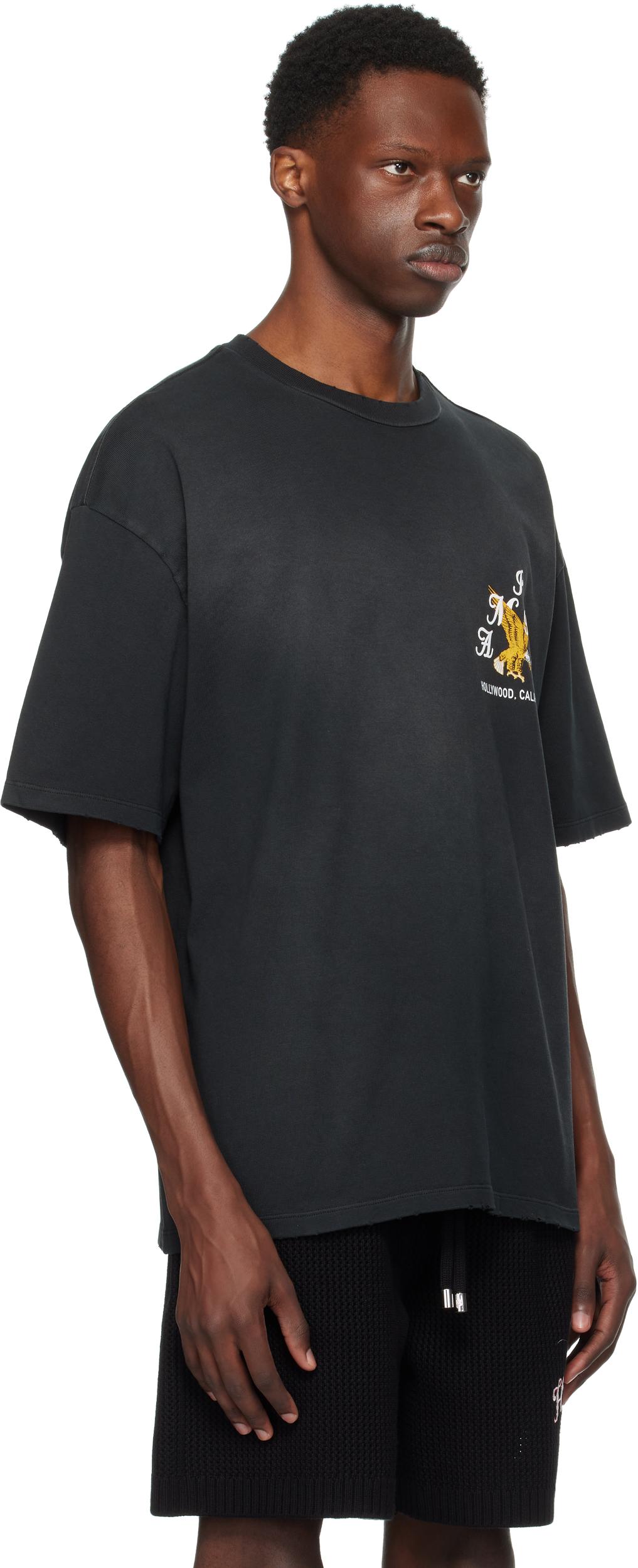 Black 'AMIRI' Eagle Oversized T-shirt Product Image