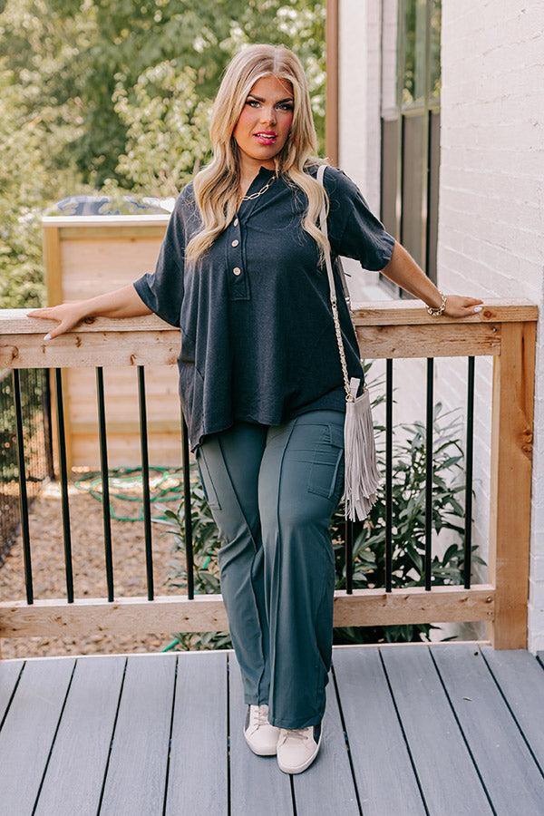 Go The Extra Mile High Waist Butter Soft Pants In Light Forest Curves Product Image