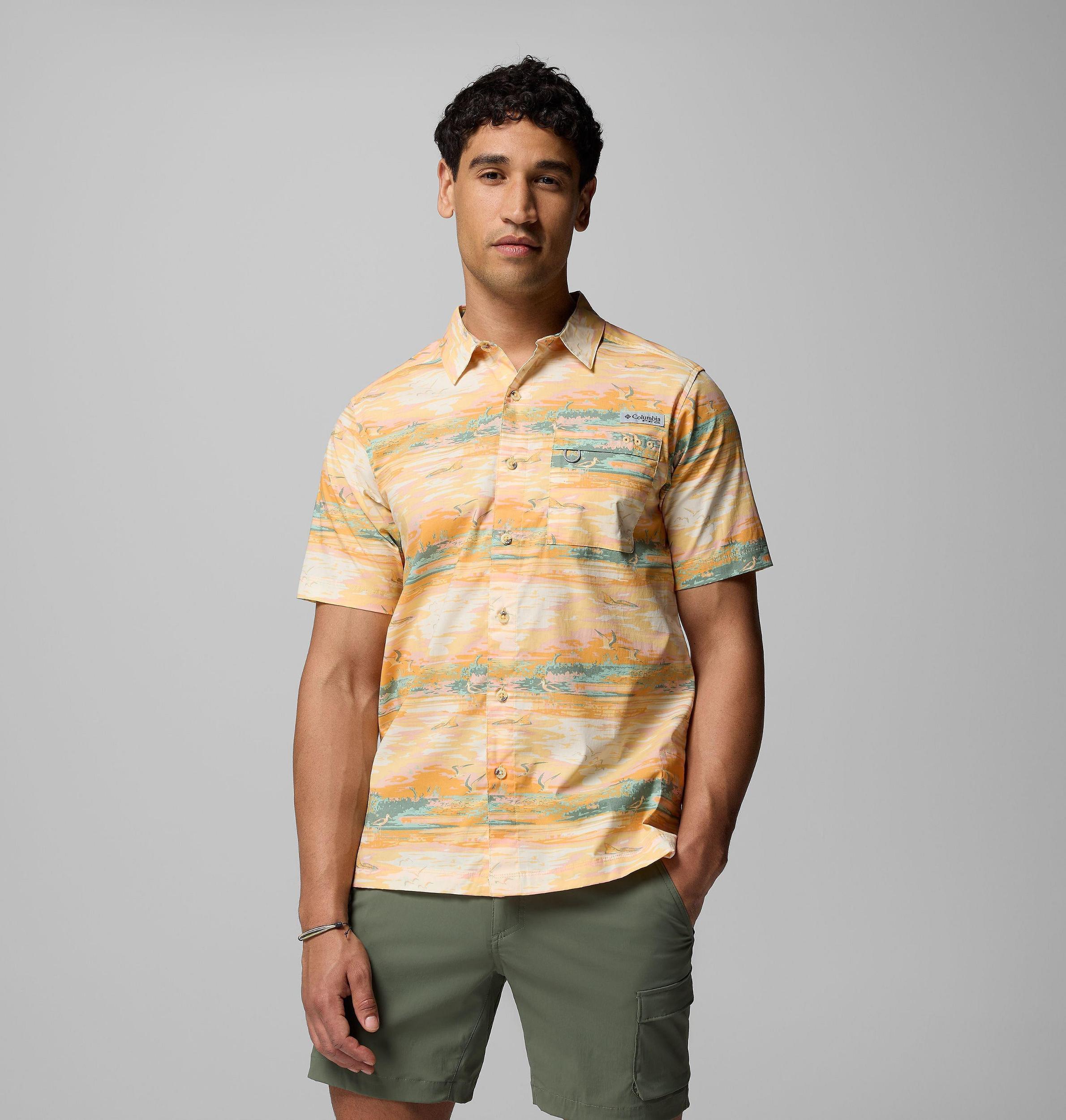 Columbia Mens PFG Wild Cast Camp Shirt- Product Image