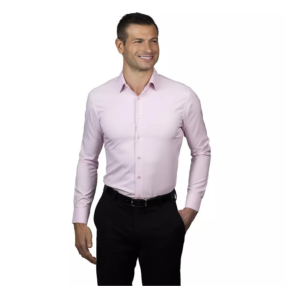 Men's Ben Sherman Slim-Fit Dress Shirt, Size: Medium-34/35, Pink Check Product Image