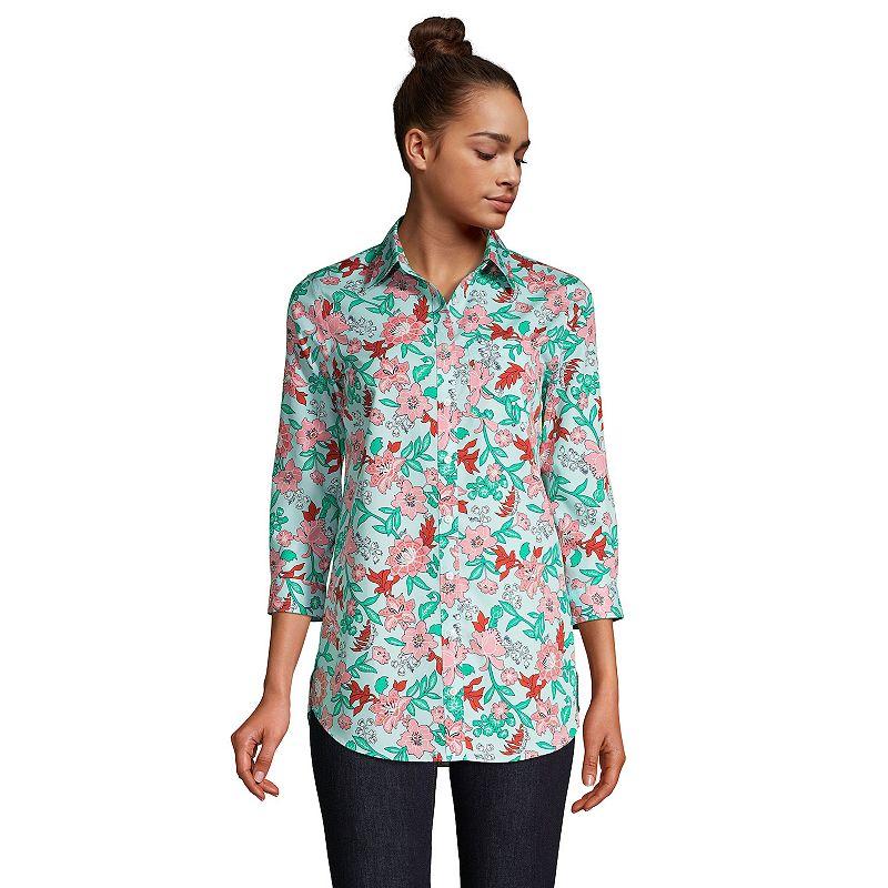 Petite Lands' End Wrinkle-Free No Iron Tunic Top, Women's,  Product Image