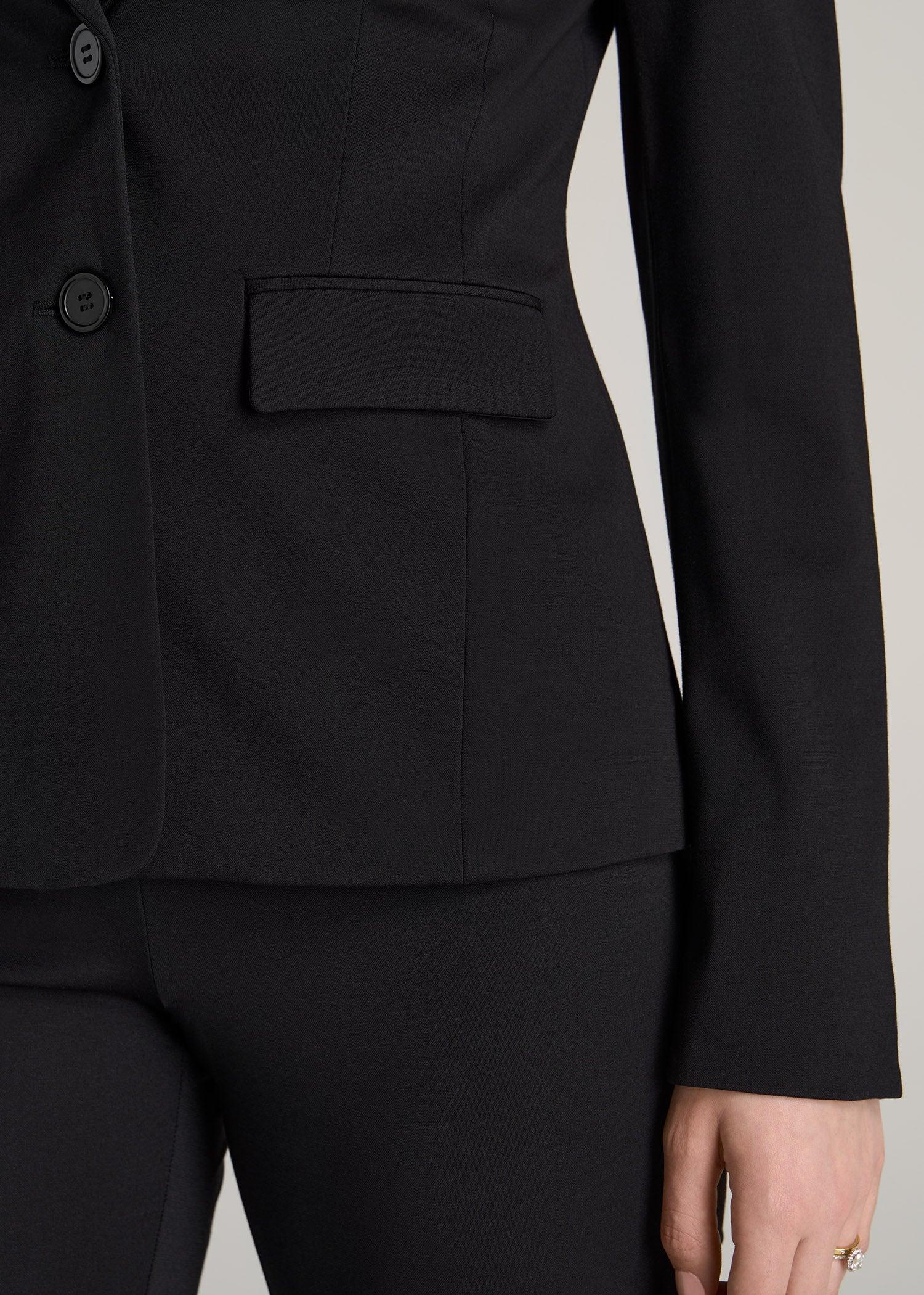 SLIM-FIT Two Button Blazer for Tall Women in Black Female Product Image