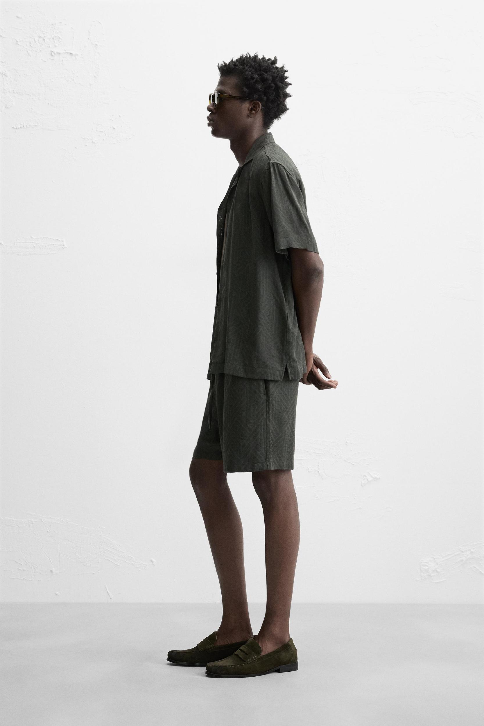 GEOMETRIC JACQUARD SHORTS Product Image