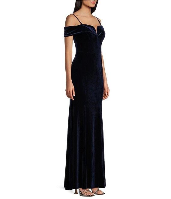 B. Darlin Velvet Mermaid Long Dress Product Image
