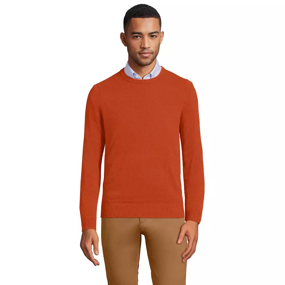 Men's Lands' End Fine-Gauge Cashmere Crewneck Sweater,  Product Image