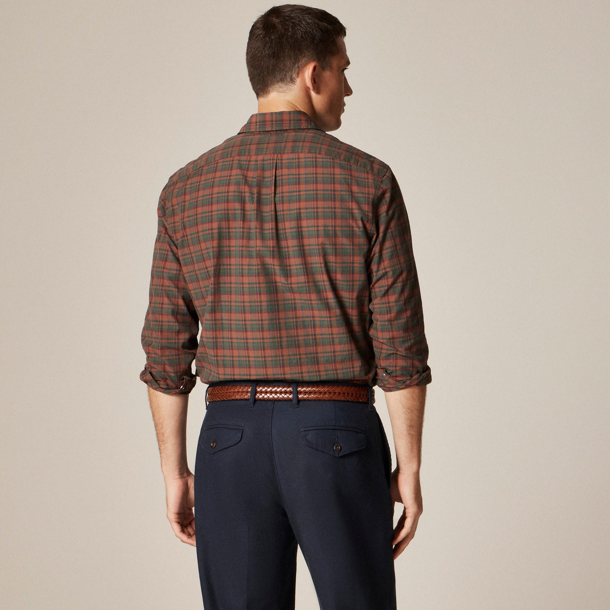 Slim Secret Wash cotton poplin shirt with point collar Product Image