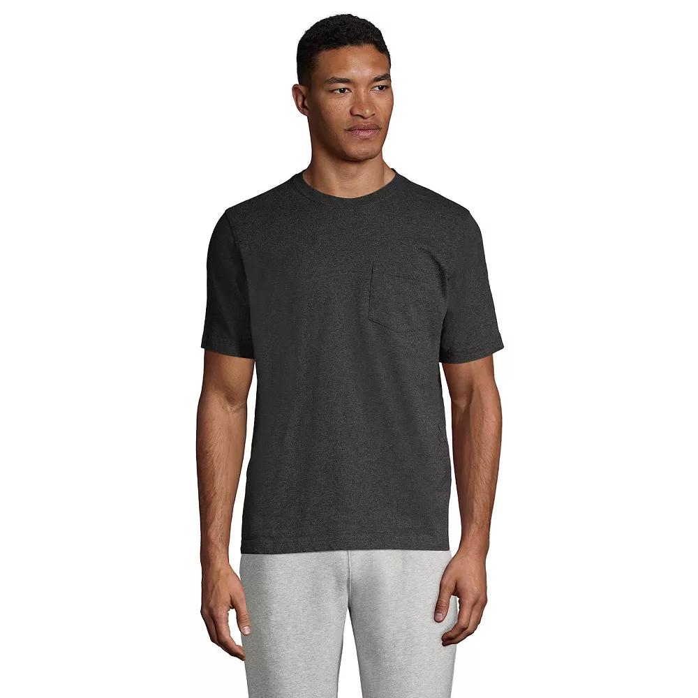 Big & Tall Lands' End Short Sleeve Super-T Pocket Tee, Men's,  Product Image