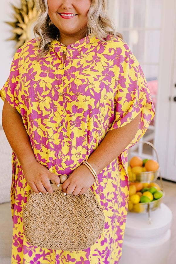 Resort Bound Floral Caftan Midi Curves Product Image