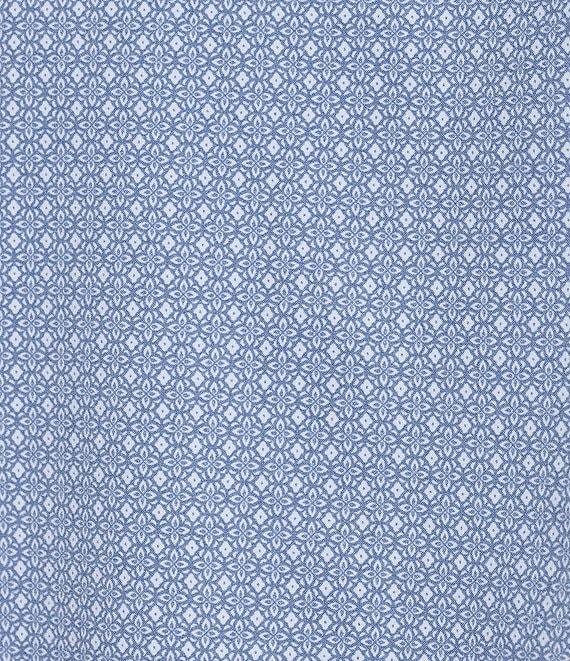 Hart Schaffner Marx Luxury Performance Long Sleeve Tile Geometric Print Coat Front Shirt Product Image