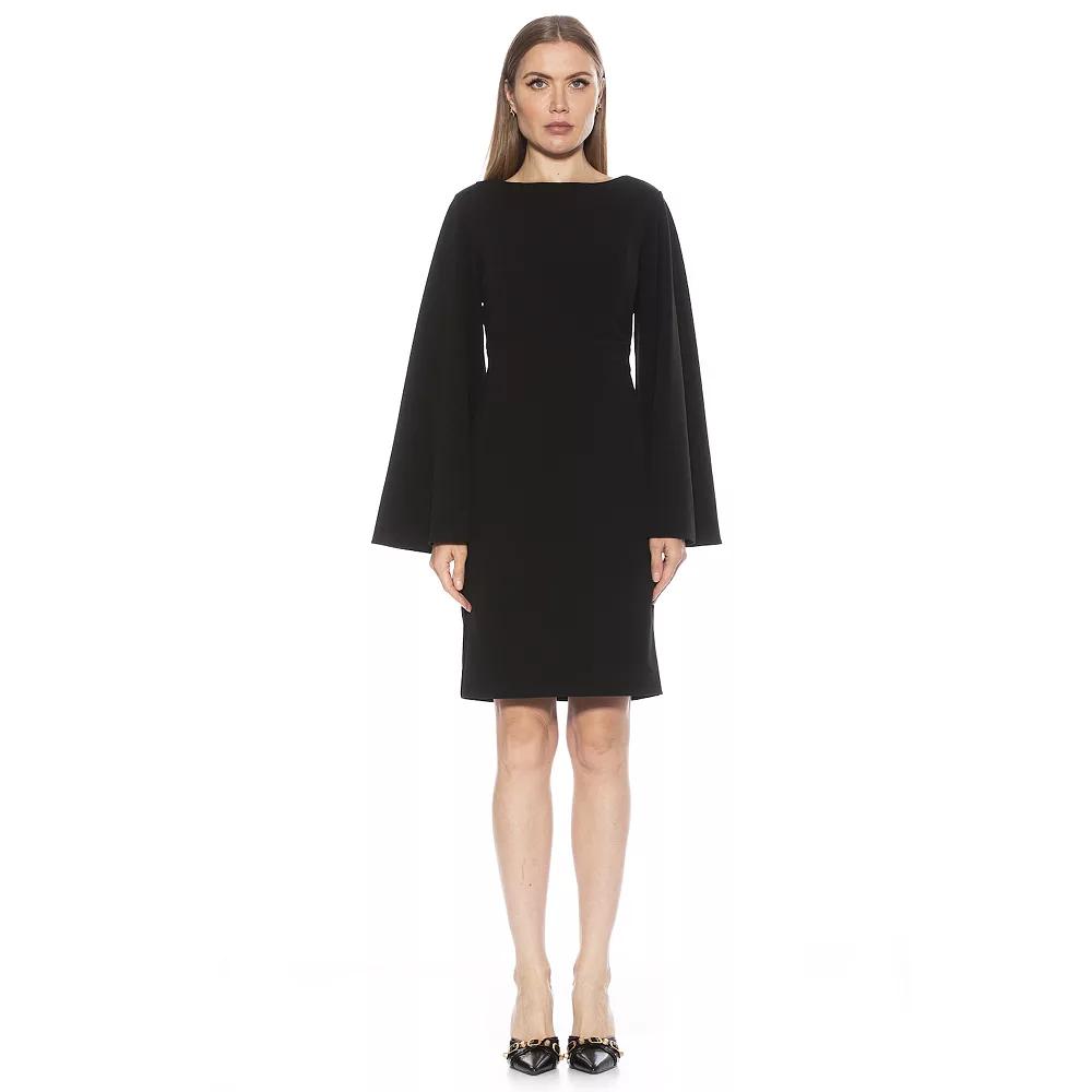 Women's ALEXIA ADMOR Bahari Boatneck Bell Sleeve Sheath Dress,  Product Image