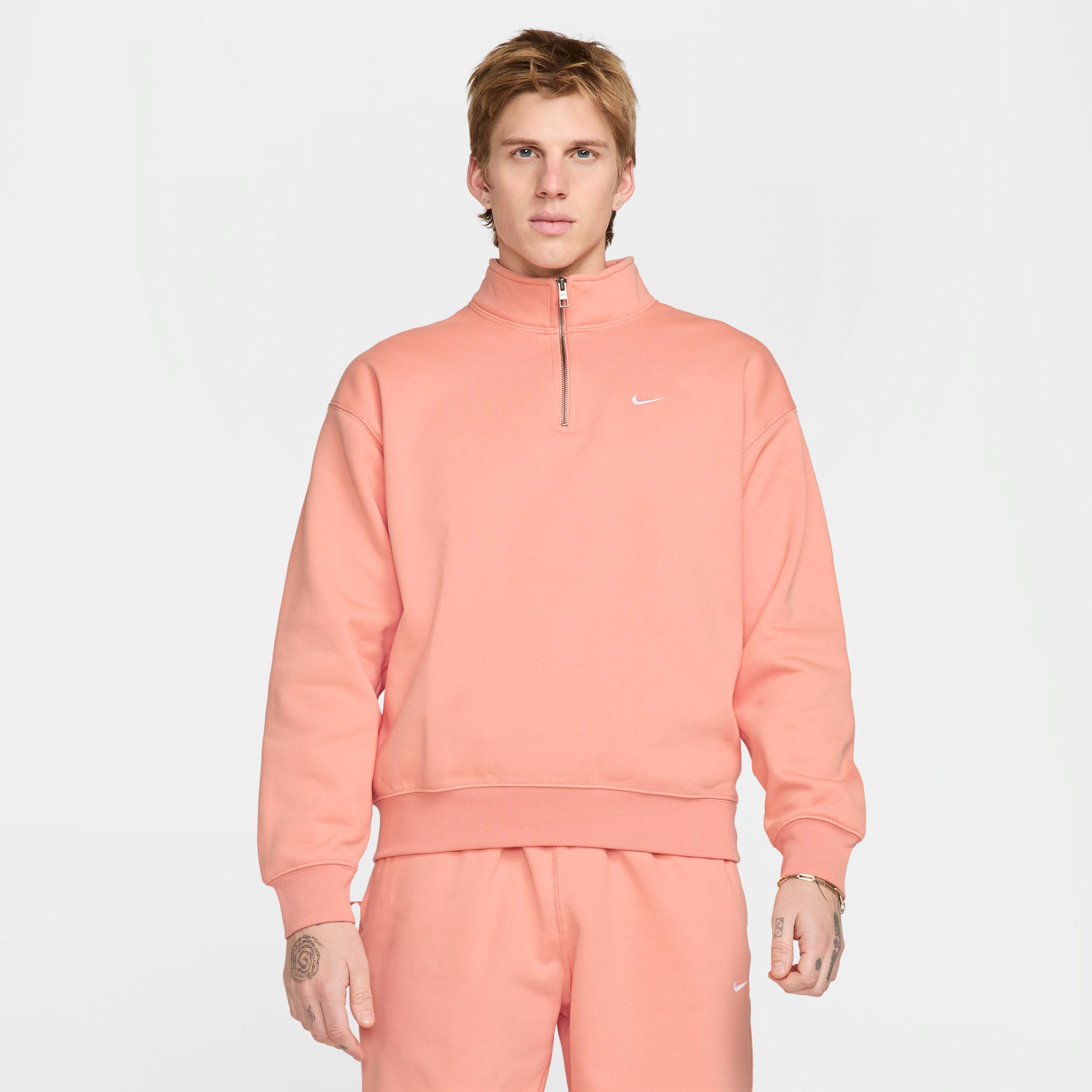 Nike Mens Solo Swoosh Fleece Quarter-Zip Top | DQ5209-844 Product Image