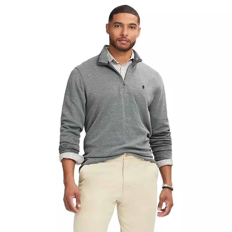 Men's IZOD 1/4-Zip Long Sleeve Sweatshirt, Size: Large, Camel Grey Product Image