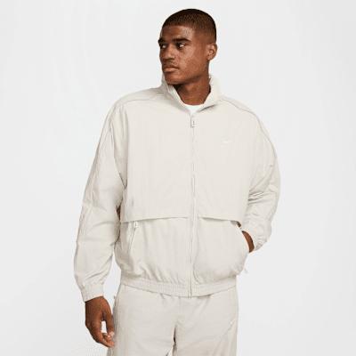 Mens Nike Sportswear Solo Swoosh Woven Track Jacket | FB8622-072 Product Image