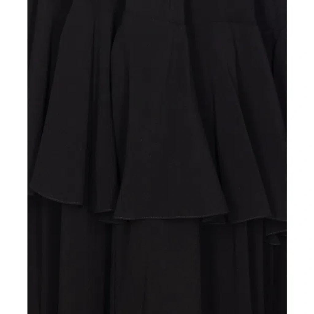 CHLOÉ Open-back Embellished Tiered Silk-georgette Maxi Dress In Black Product Image