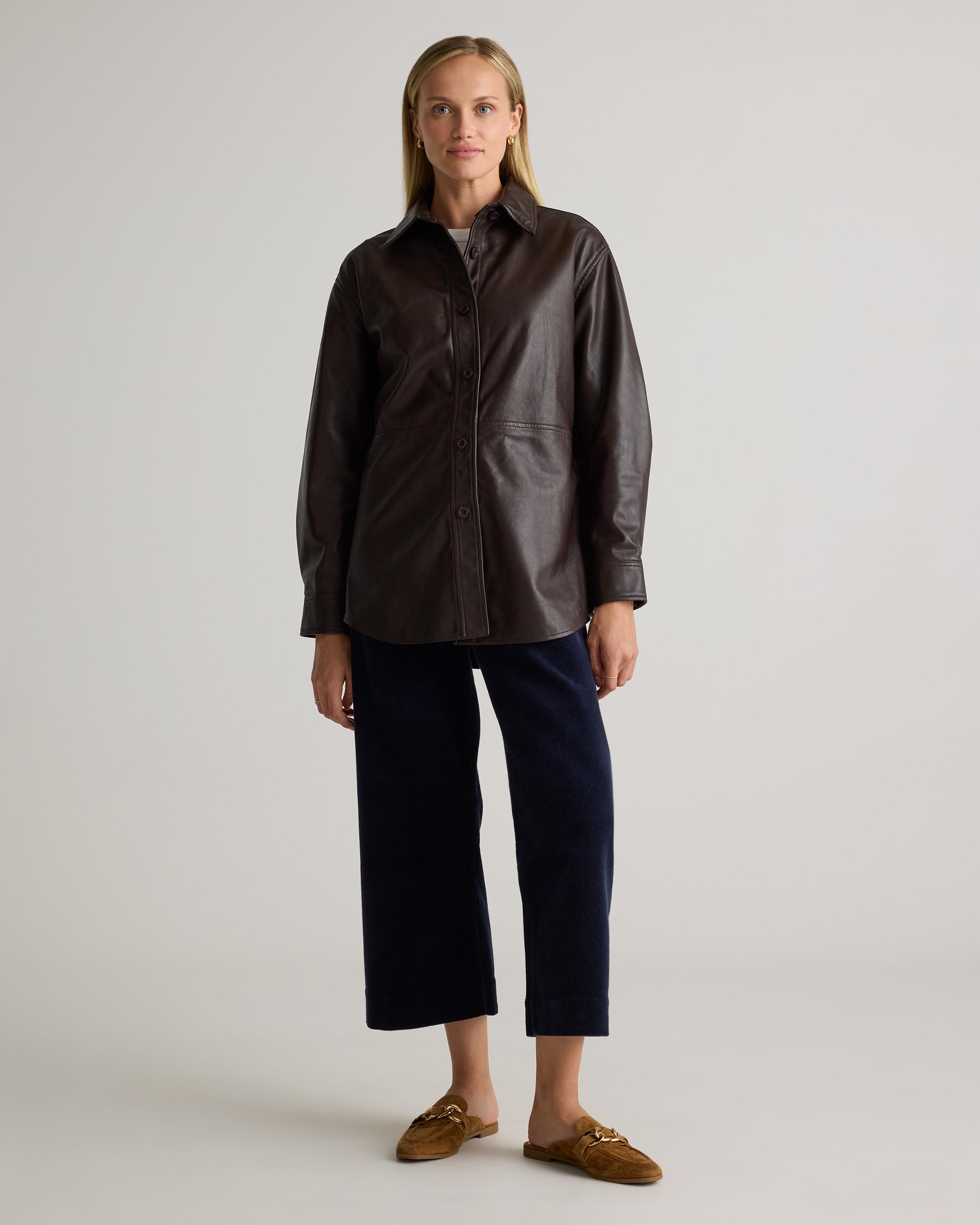 Quince | Women's Shirt Jacket Leather Product Image