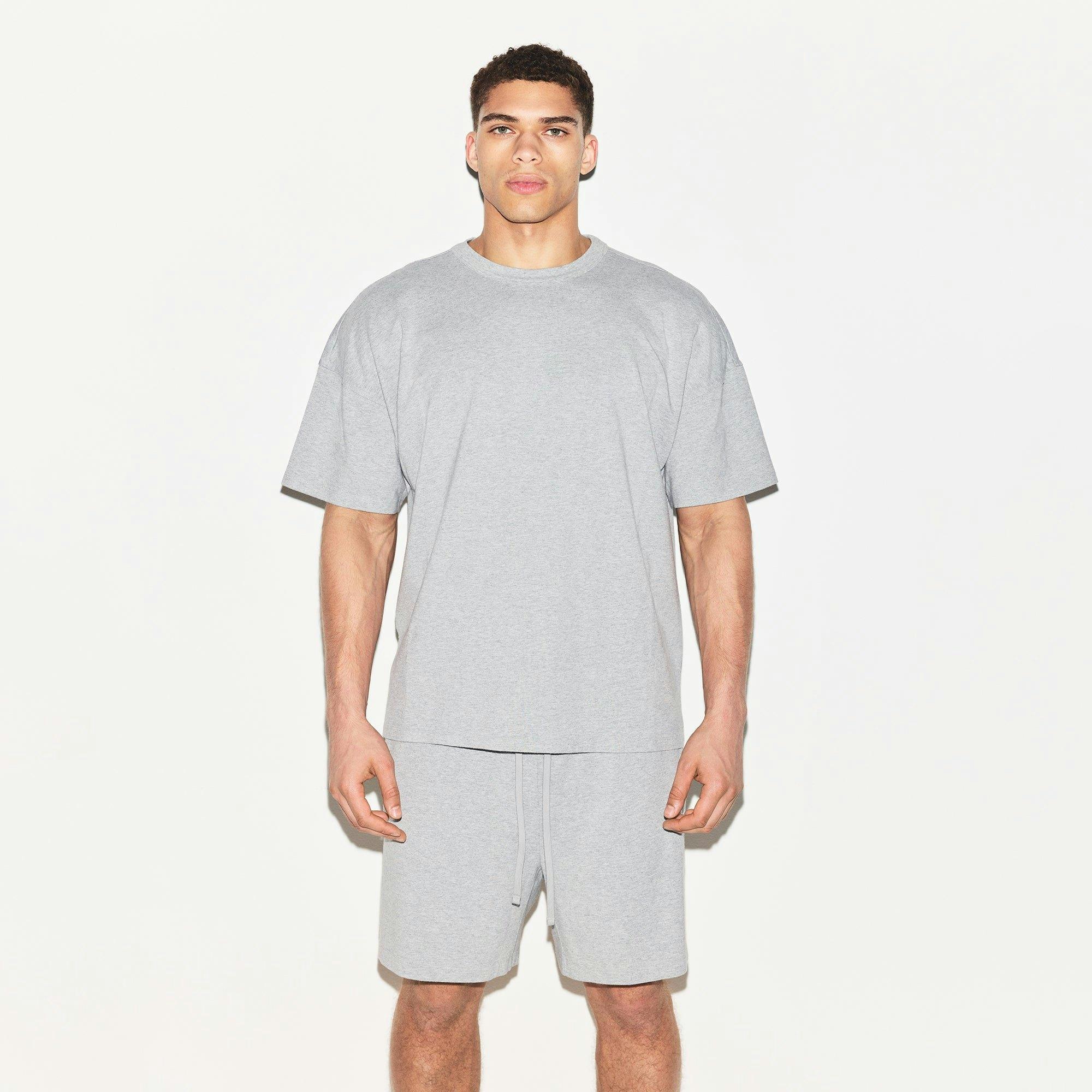 JERSEY LOUNGE MENS OVERSIZED T-SHIRT | HEATHER GREY Product Image