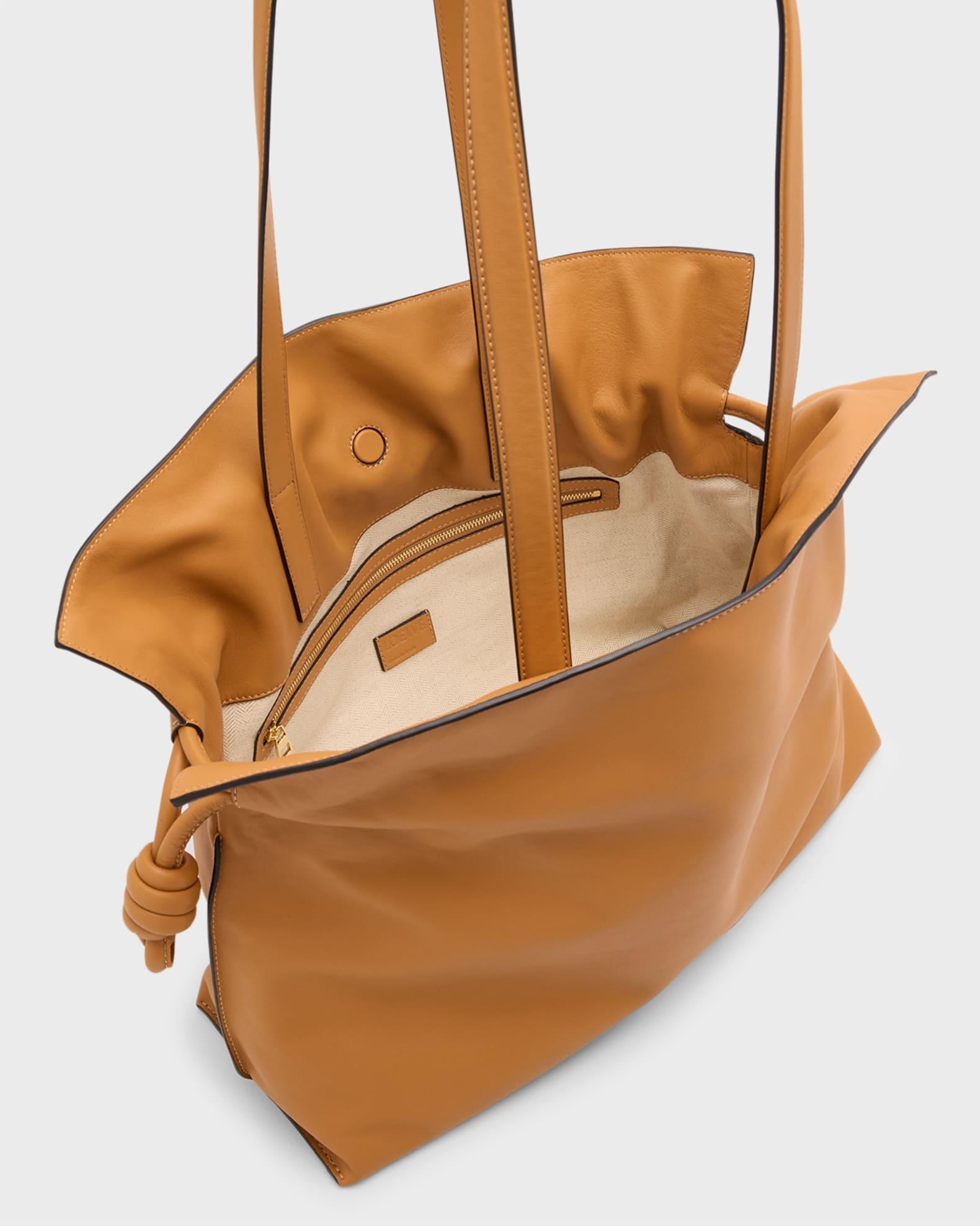 Flamenco Large Clutch Bag in Napa Leather with Golden Foil Anagram Product Image