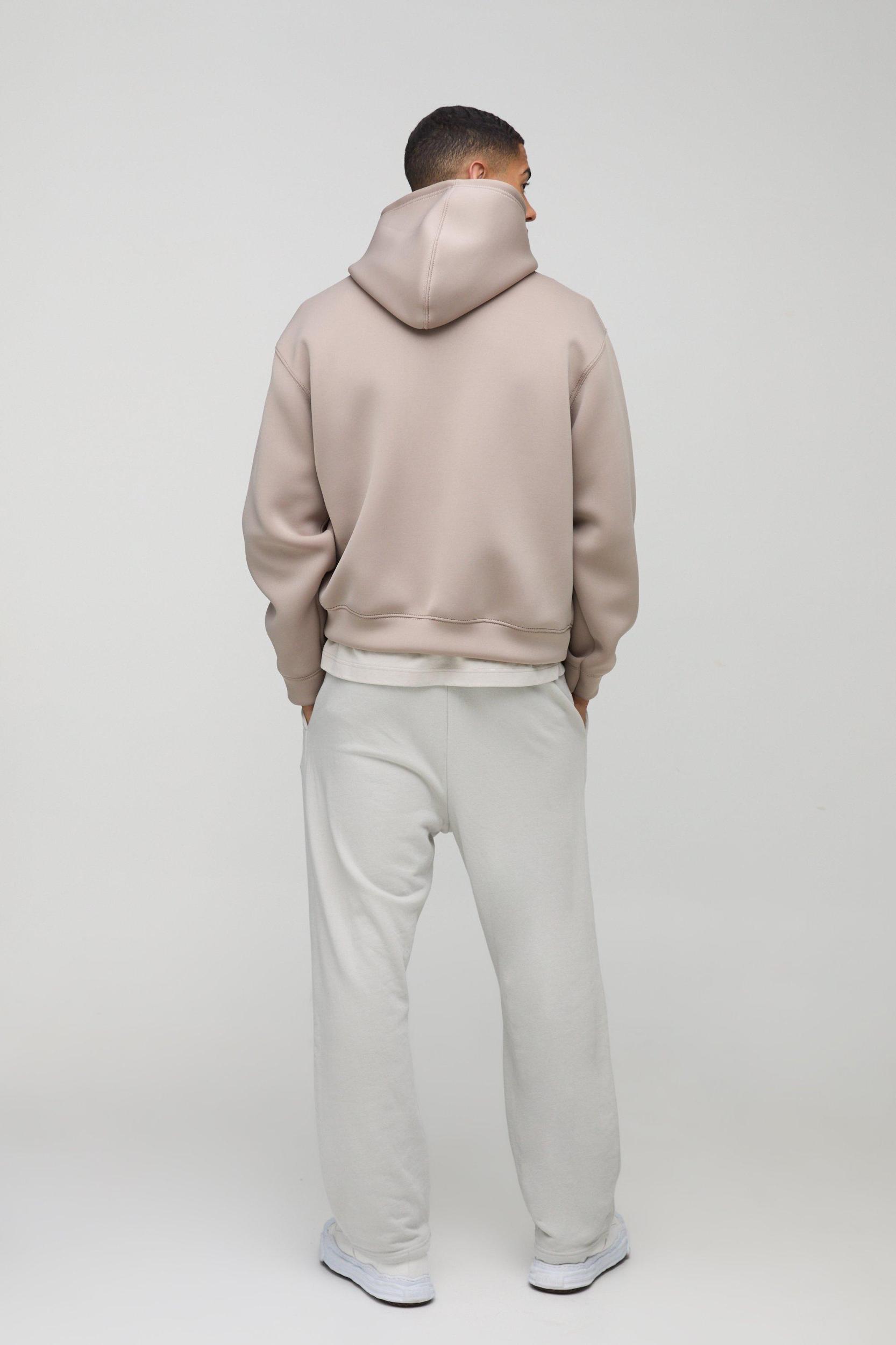 Oversized Boxy Bonded Scuba Hoodie | boohooMAN USA Product Image