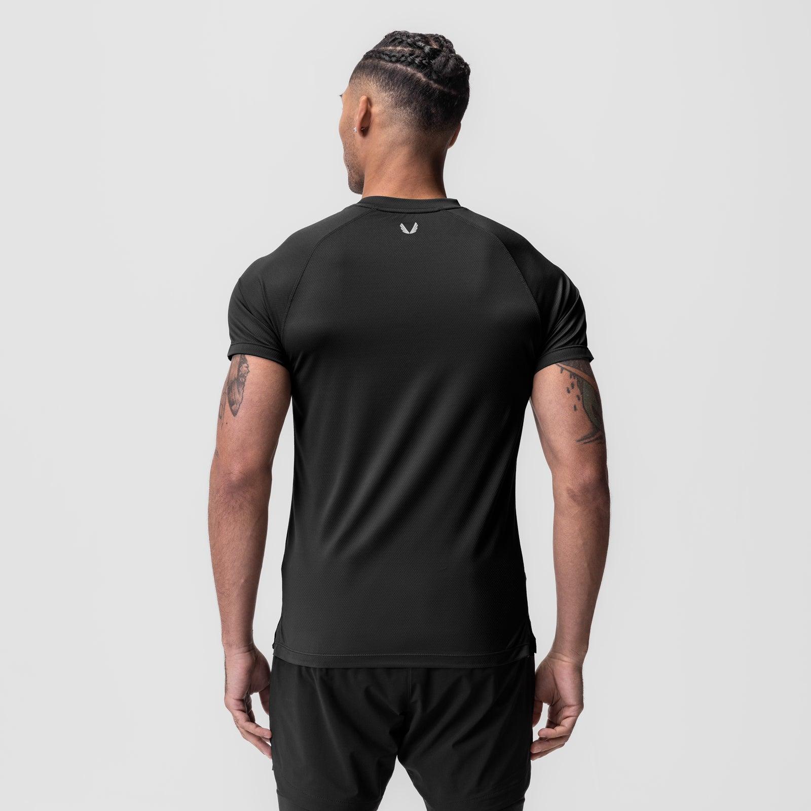 0918. AeroSilver® Fitted Tee - Black Product Image