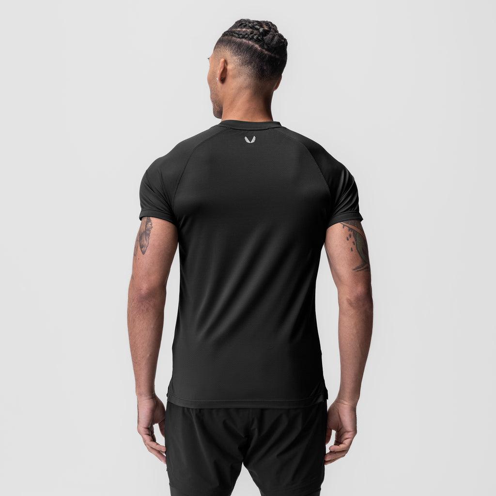 0918. AeroSilver® Fitted Tee - Black Product Image