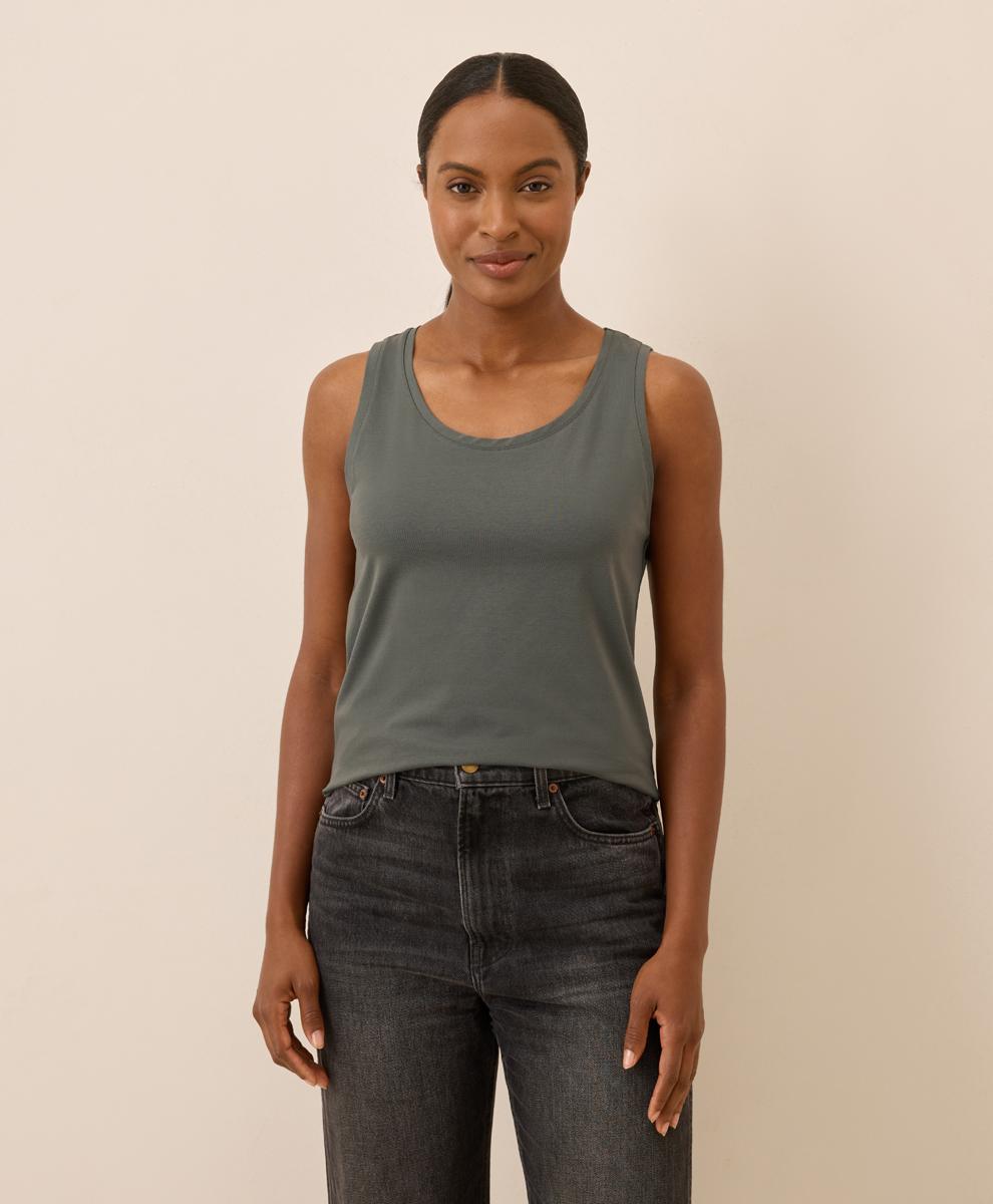 Womens Luxe Stretch Jersey Tank XS Product Image
