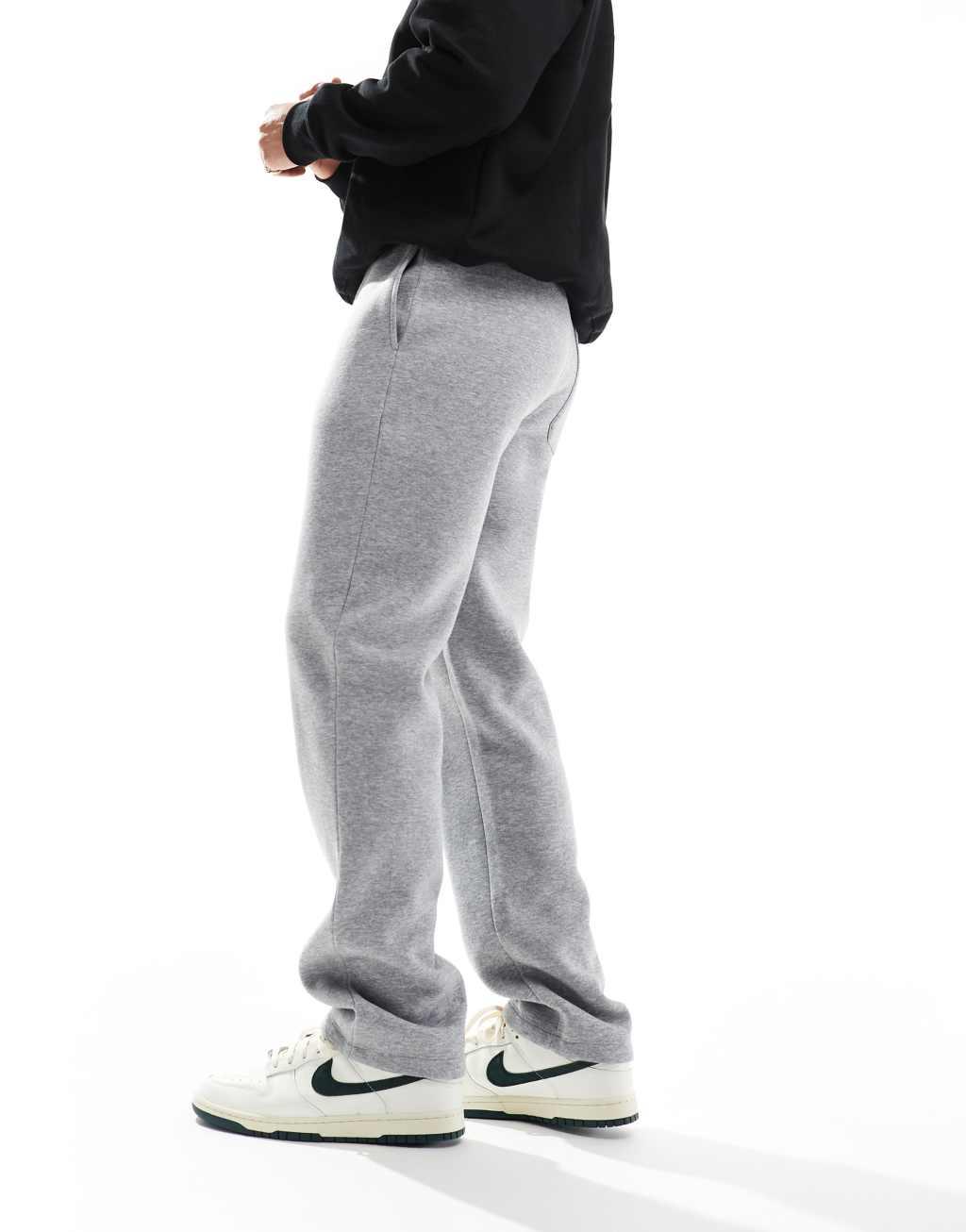 ASOS DESIGN straight leg sweatpants in gray heather Product Image