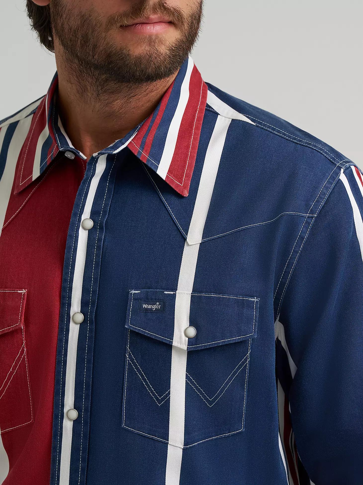 Vintage-Inspired Brushpopper Western Snap Workshirt | Men's SHIRTS | Wrangler® Product Image