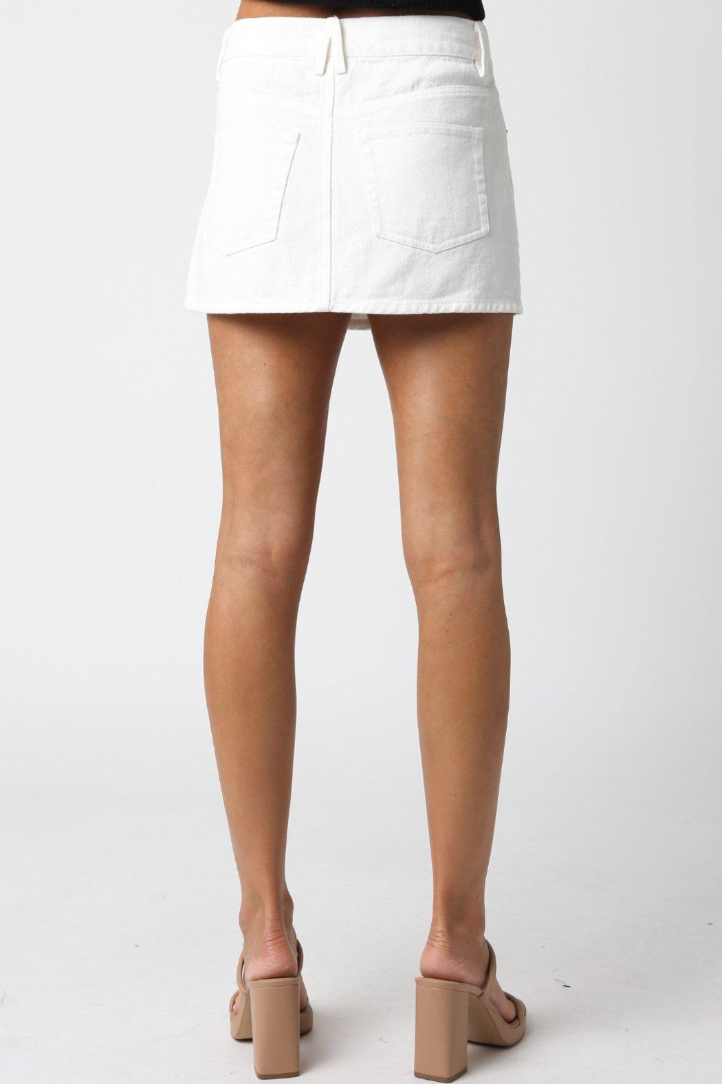 Denim Micro Mini Skirt Product Image