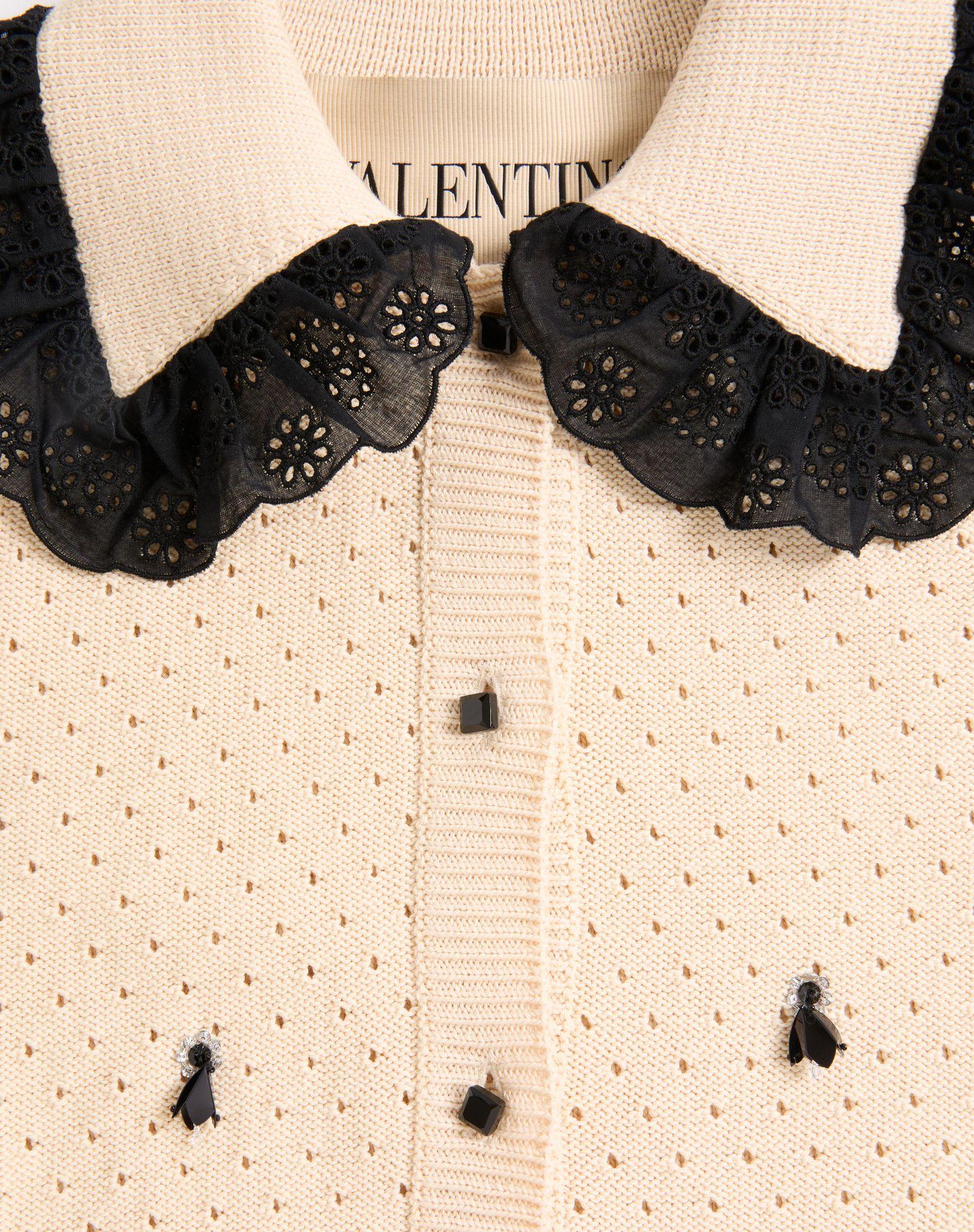 Embroidered Cotton Cardigan Product Image