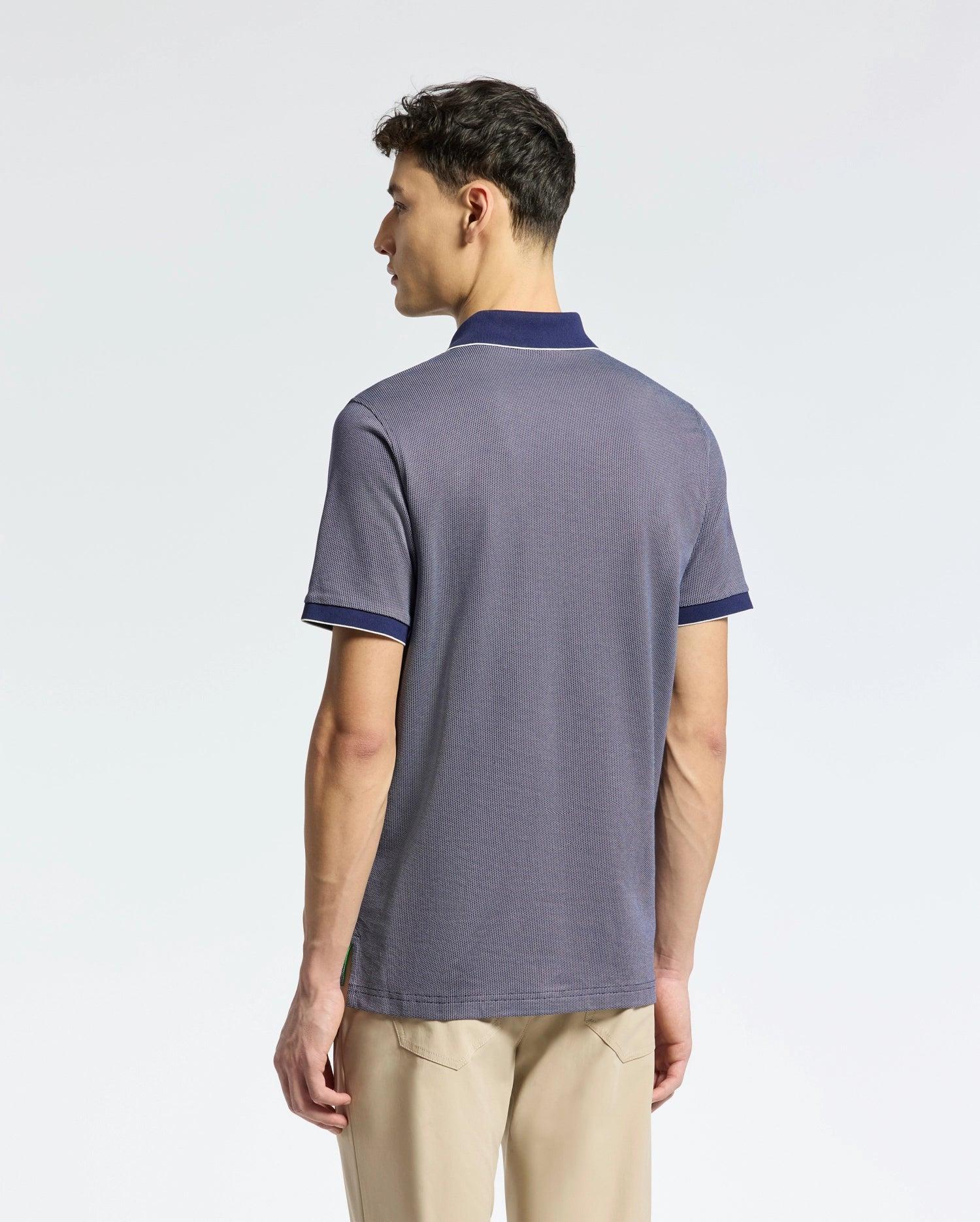 MENS MACKAY JACQUARD JOHNNY COLLAR POLO - B6K408F200 Male Product Image