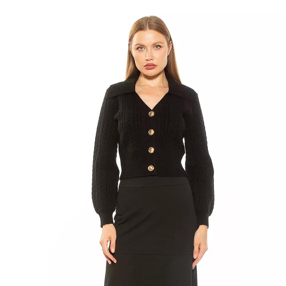 Women's ALEXIA ADMOR Hazel Cable Knit Cardigan,  Product Image