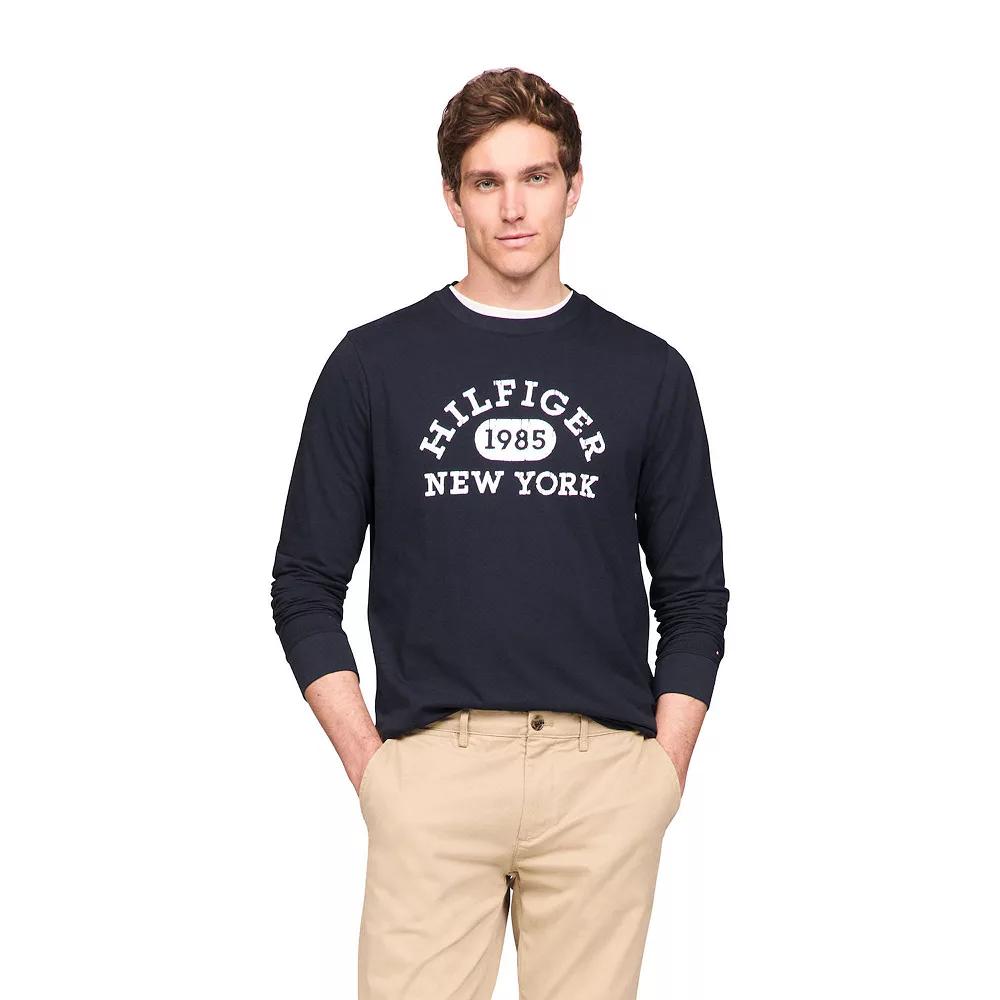 Men's Tommy Hilfiger Monotype Collegiate Long Sleeve Tee,  Product Image