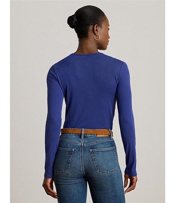 Lauren Ralph Lauren Knit Crew Neck Long Sleeve Top Product Image