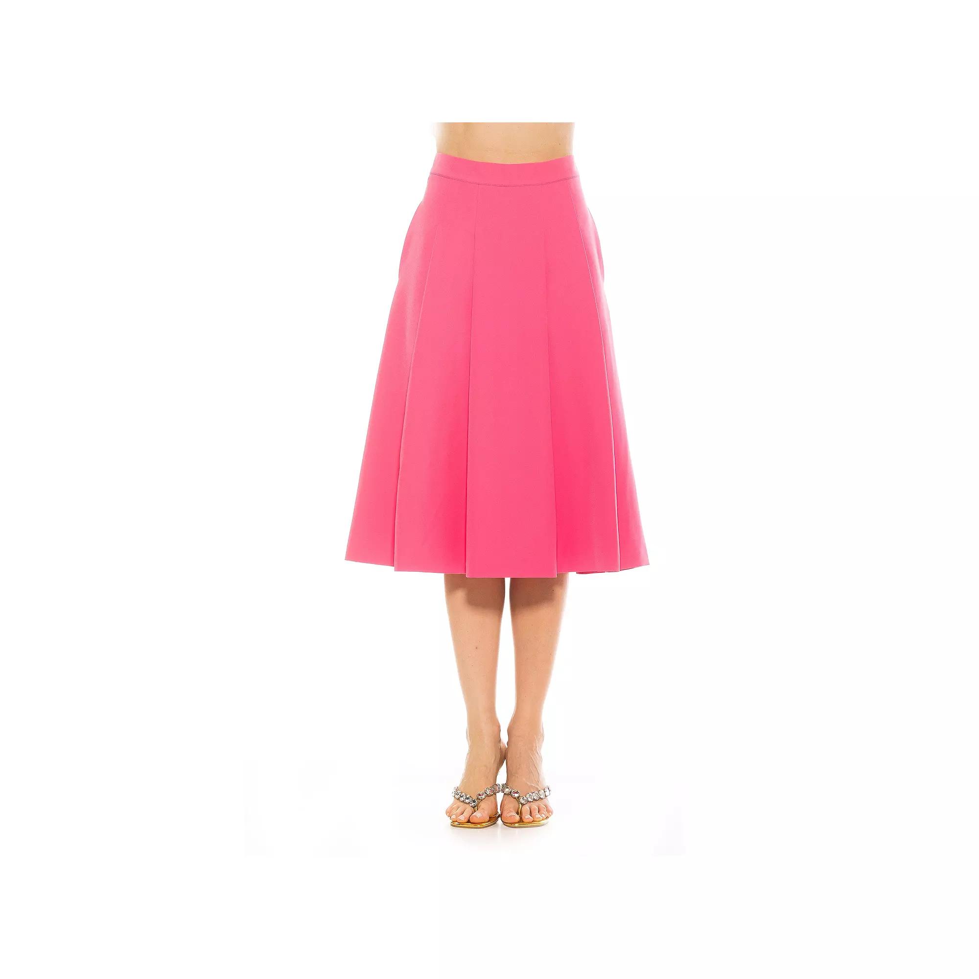 Women's ALEXIA ADMOR Illia Pleated Midi Skirt,  Product Image