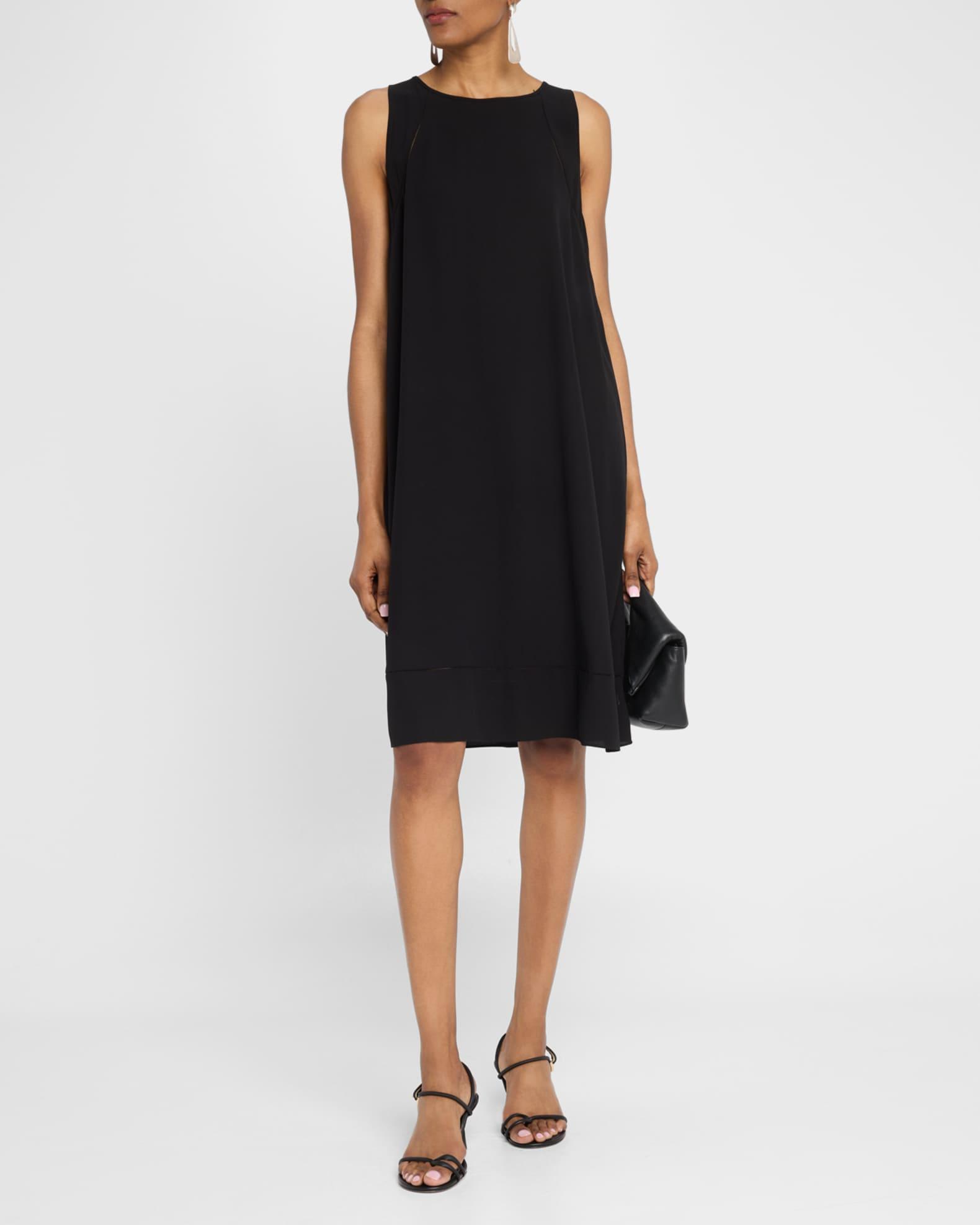 Sleeveless Silk Georgette Crepe Midi Dress Product Image