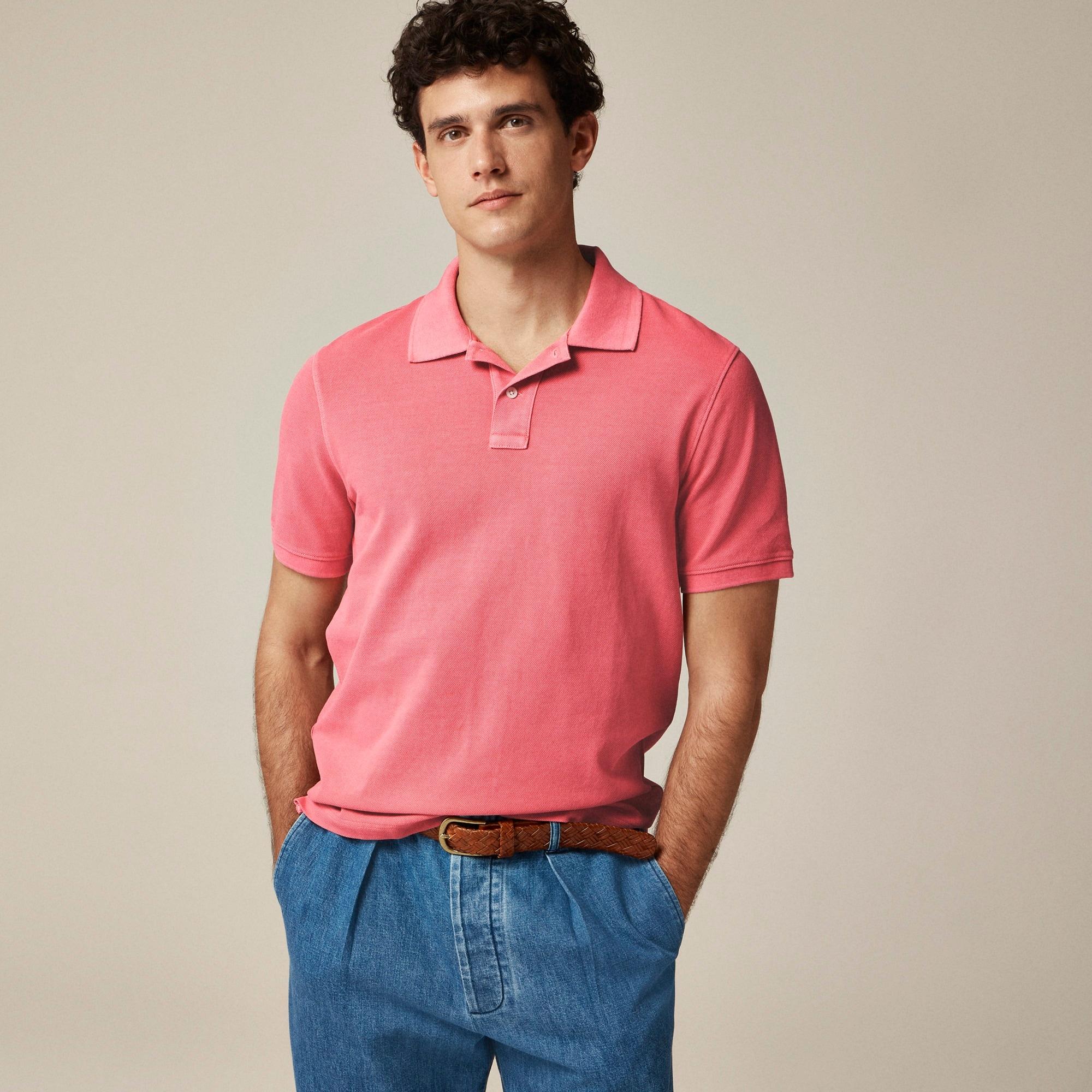 Washed piqué polo shirt Product Image