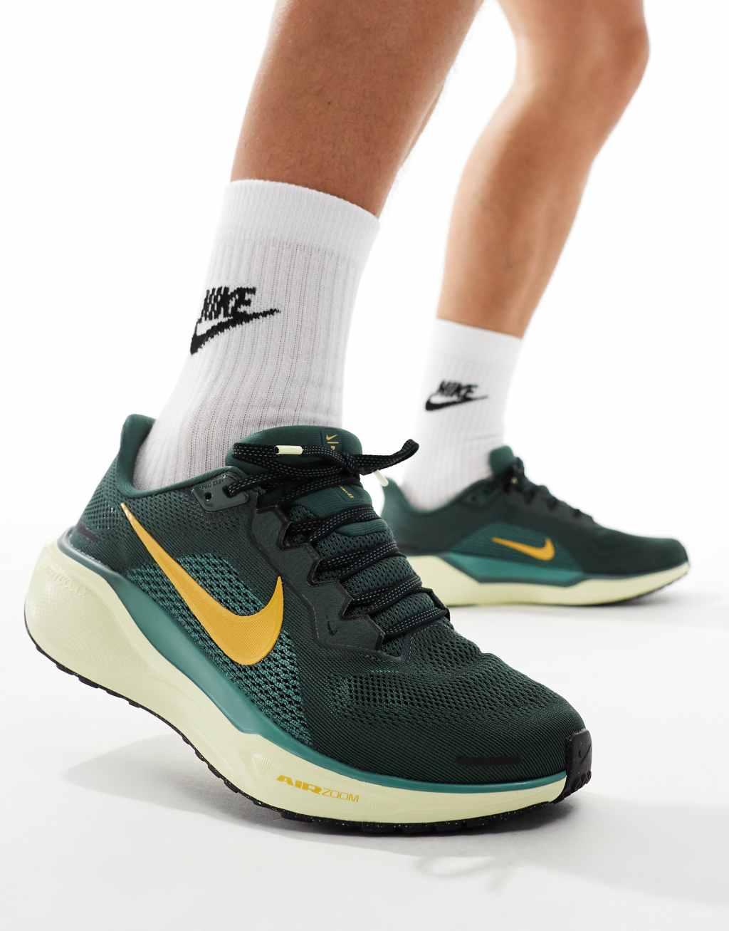 Nike Running Air Zoom Pegasus 41 sneakers in green and yellow Product Image