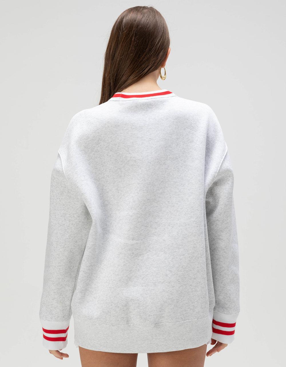 NIKE Sportswear Phoenix Fleece Womens Oversized Crewneck Sweatshirt - LIGHT GRAY Product Image