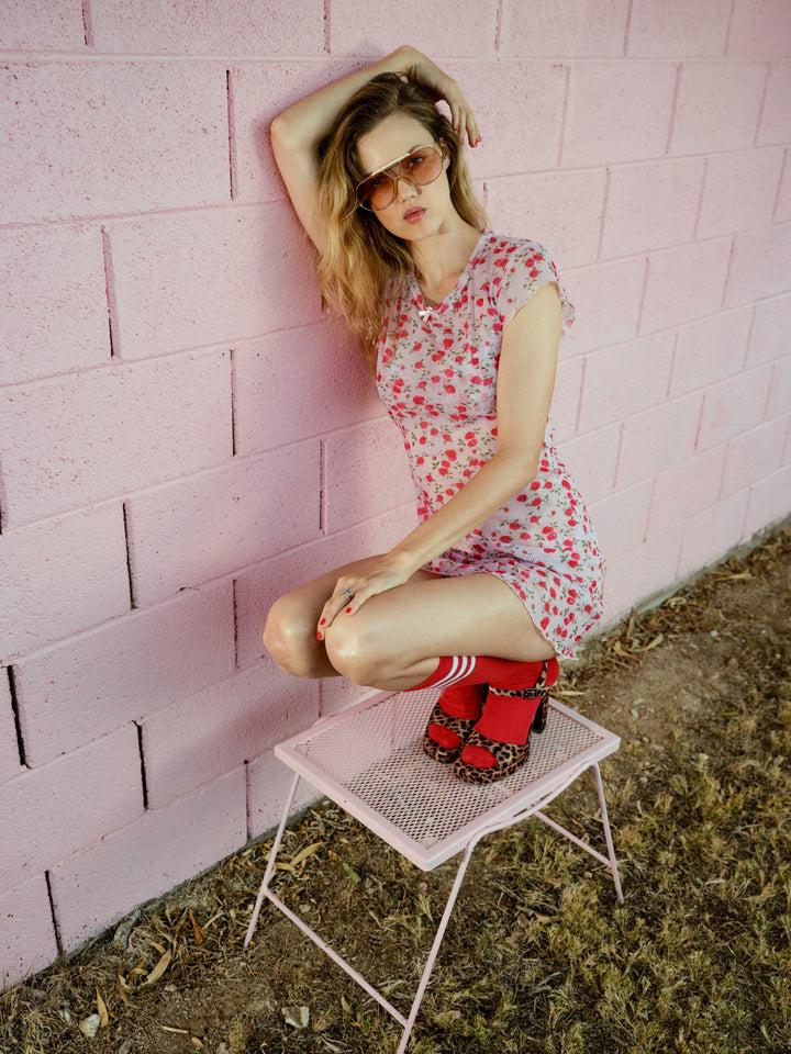 Lottie Slip Dress — Pink Product Image